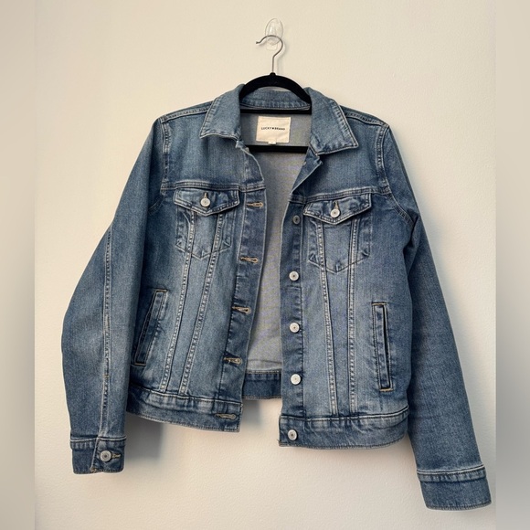 Jeans Jacket Denim Cotton by Lucky Brand Size M - Picture 1 of 11